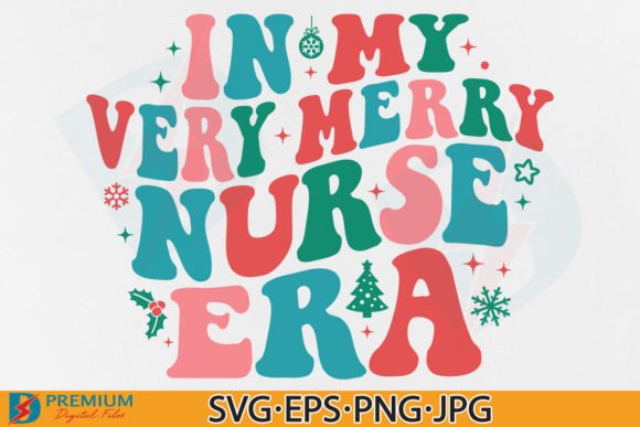 Christmas Nurse SVG: Graphics for T-Shirt Designs