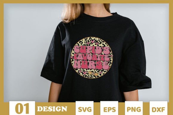 Cupid’s Favorite Nurse Valentine Graphics for T-Shirt Designs
