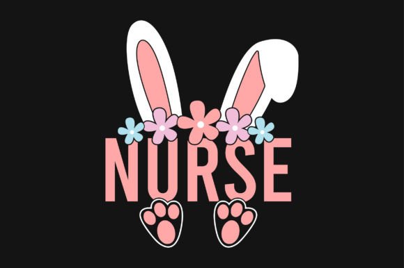 Nurse Easter Bunny Graphics for T-Shirt Designs