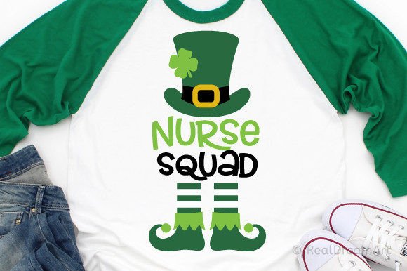 Nurse Squad Leprechaun Graphics for Print Templates