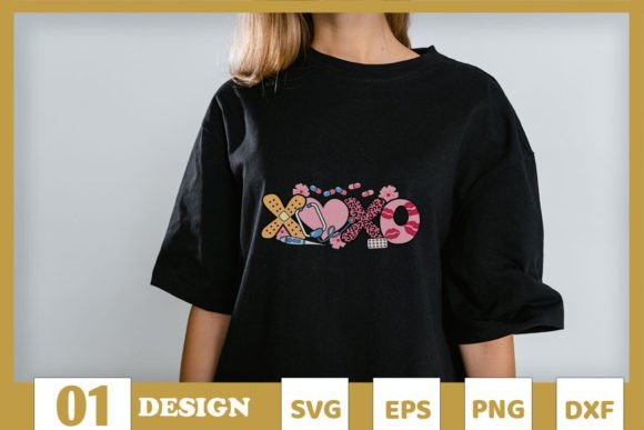 XOXO Nurse Doodle: Graphics for T-Shirt Designs